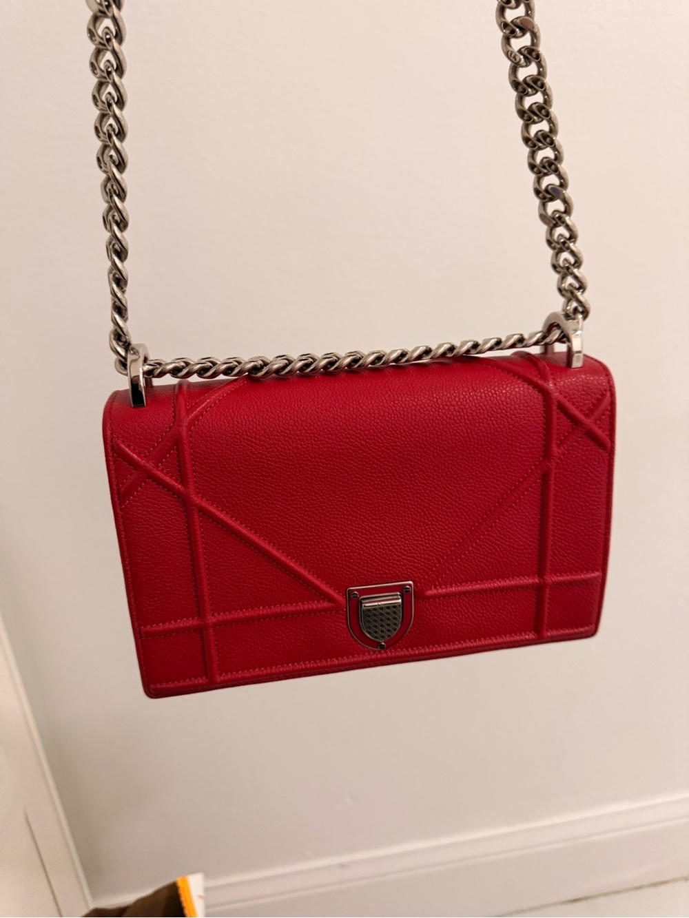 Dior Diorama Red Leather Purse - Picture 5 of 15